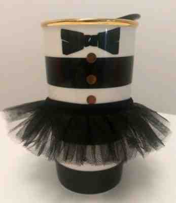 Alice & Olivia Stacey Bendet Black White Stripe Starbucks Tutu Coffee Travel Mug - Sold on eBay Jan, 18th 2020 for $31.95