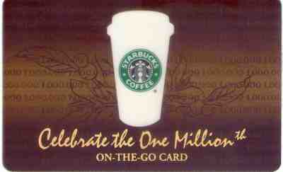 New 2009 #41 Starbucks Taiwan One Million Gift Card w/Matching Sleeve Mint - Sold on eBay Jan, 18th 2020 for $24.50