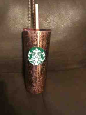 Starbucks Pink / Rose Gold Tortoise Speckled 16oz Grande Tumbler Holiday 2019 SS - Sold on eBay Jan, 18th 2020 for $17.60