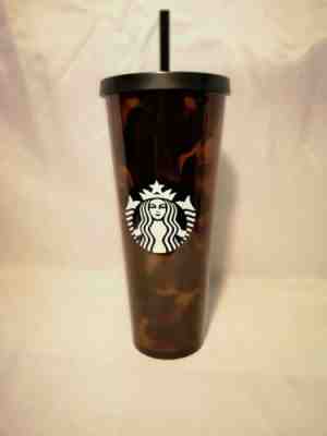Starbucks Tortoise Shell Cold Cup Mocha Swirl Acrylic Tumbler VENTI 011099725 - Sold on eBay Jan, 18th 2020 for $59.90