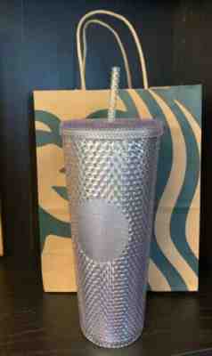 New Starbucks 2019 Venti Bling Platinum Studded Cold Cup Tumbler Winter Holiday - Sold on eBay Jan, 18th 2020 for $37.00