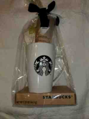 Starbucks Logo White Tall Coffee Mug, 18 fl oz. With coffee GIFT SET BRAND NEW - Sold on eBay Jan, 18th 2020 for $16.50