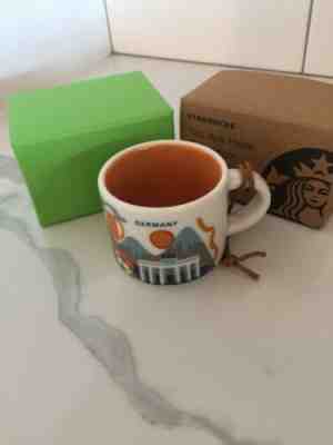 Starbucks Ornament 2oz Mug GERMANY YAH You Are Here Espresso cup Demitasse w/SKU - Sold on eBay Jan, 18th 2020 for $18.00