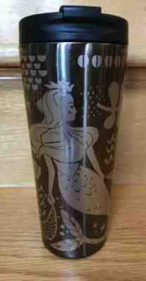 16 oz Starbucks 2017 Silver SIREN Brown Mirrored Stainless Steel Travel Tumbler - Sold on eBay Jan, 18th 2020 for $39.00