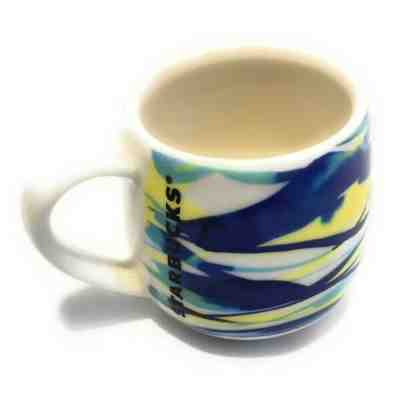 Starbucks Spring Watercolor Demi 3 Fl Oz Cup Mug Blue Yellow - Sold on eBay Jan, 18th 2020 for $16.91