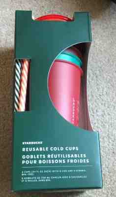 Starbucks Reuseable Holiday Cold Cups Set of 5 Brand New Never Used - Sold on eBay Jan, 18th 2020 for $18.99