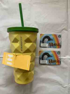 Brand New Starbucks Pineapple Tumbler from Hawaii With 2 Bonus Gift Card - Sold on eBay Jan, 18th 2020 for $30.00