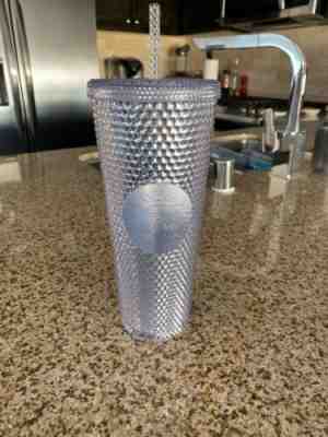 NEW 2019 Starbucks Studded Tumbler Bling Platinum Venti Cold Cup Winter Travel - Sold on eBay Jan, 18th 2020 for $20.00