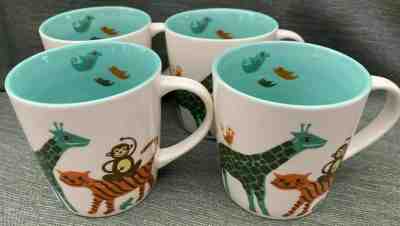 Starbucks Animals Zoo Coffee Mug Cup Child Kids 2008 Bone China 8oz — 4 Cups - Sold on eBay Jan, 18th 2020 for $28.95