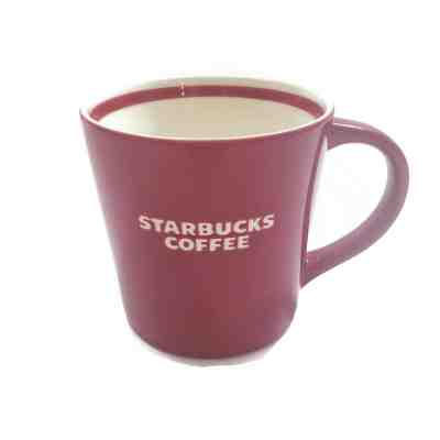 STARBUCKS COFFEE 16oz Coffee Mug Cup | New Bone China Etched Logo | 2010 | Red - Sold on eBay Jan, 18th 2020 for $21.11