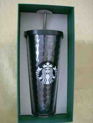 Starbucks Acrylic Black Diamond Pattern 24 oz. Venti Cold Cup - NEW IN BOX - Sold on eBay Jan, 18th 2020 for $29.99