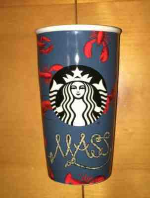 Starbucks Boston Massachusetts Lobster Ceramic Tumbler Travel Mug 2016 - Sold on eBay Jan, 17th 2020 for $29.99