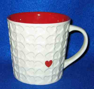 Starbucks 2007 Embossed Quilted Heart 16 oz  Coffee Cup Mug  EUC - Sold on eBay Jan, 17th 2020 for $18.99