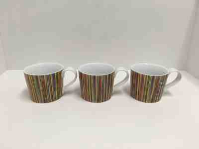 Starbucks Coffee (3) Three Mugs 2008 Rainbow Vertical Striped Cups 13 fl oz GUC - Sold on eBay Jan, 17th 2020 for $35.35
