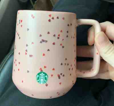 Starbucks 2020 Valentines Mug 14 Oz Pink With Hearts IN HAND !! - Sold on eBay Jan, 18th 2020 for $18.99