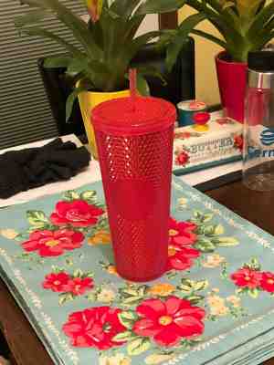 NEW STARBUCKS 2019 Neon Pink Studded Cold Cup Tumbler Christmas HOLIDAY On Hand - Sold on eBay Jan, 17th 2020 for $30.00