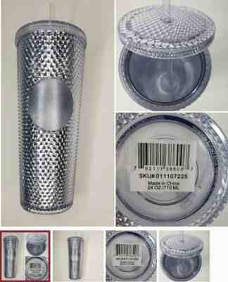 NEW STARBUCKS 2019 Silver Studded Cold Cup Tumbler Christmas HOLIDAY In Hand - Sold on eBay Jan, 17th 2020 for $20.00