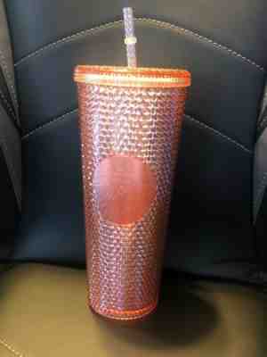 Starbucks Rose Gold Studded Tumbler SKU Radiant Iridescent Sparkling 24oz - Sold on eBay Jan, 17th 2020 for $58.00