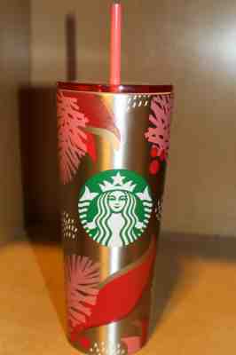 Starbucks Holiday 2019 Stainless Steel Holly Venti Tumbler 24 oz - Sold on eBay Jan, 17th 2020 for $23.00