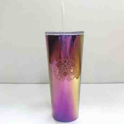 New 2019 Starbucks Cold Cup Iridescent Pink Purple Stainless Steel Tumbler 24 Oz - Sold on eBay Jan, 17th 2020 for $49.99