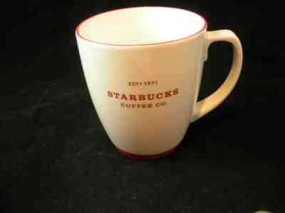 Starbucks Coffee Mug 2008 Red & White  Large 18 oz - Sold on eBay Jan, 21st 2020 for $15.00