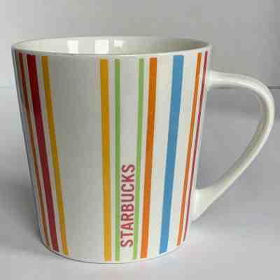 Starbucks Striped Mug(s) Colorful Vertical Coffee Cup 14oz - 2005 (2 avail) #2 - Sold on eBay Jan, 21st 2020 for $19.99