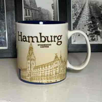 STARBUCKS 2015 Rare Hamburg Germany Global Icon Coffee Cup Mug Townhall 16 Oz EC - Sold on eBay Jan, 21st 2020 for $24.24