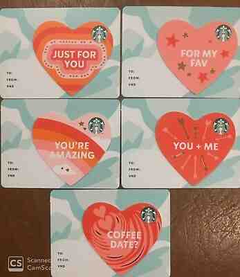 Starbucks Vietnam VALENTINE cards 2020 / PIN INTACT - Sold on eBay Jan, 21st 2020 for $35.00