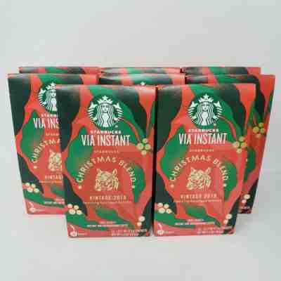 Lot of 8 Boxes 96 Packets Starbucks Via Instant Coffee Christmas Blend 2019 6/20 - Sold on eBay Jan, 21st 2020 for $99.99