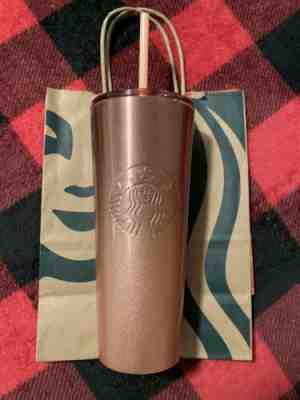 Starbucks 2019 rose gold pink tumbler Holiday Xmas   - Sold on eBay Jan, 21st 2020 for $29.00