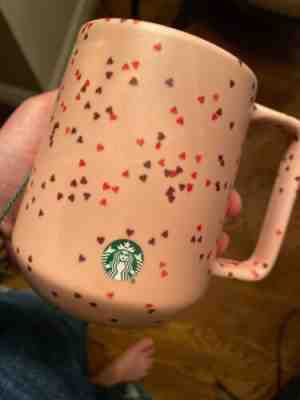Starbucks 2020 Valentines Mug 14 Oz Pink With Hearts - Sold on eBay Jan, 21st 2020 for $27.99