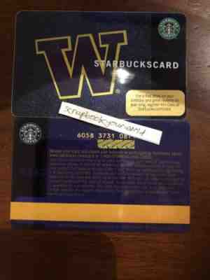Starbucks UW College Gift Card University of Washington 2009 FREE USA SHIPPING - Sold on eBay Jan, 20th 2020 for $29.99