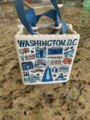 Starbucks 2019 Ceramic Christmas Holiday Ornament Tote Bag Washington DC Collect - Sold on eBay Jan, 20th 2020 for $17.99