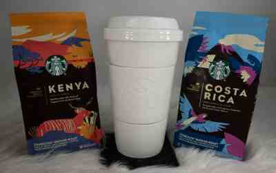 Starbucks Ceramic Stackable Mug 2 Whole Bean Coffee Bundle - Sold on eBay Jan, 20th 2020 for $15.77