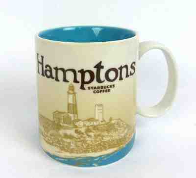Starbucks Hamptons Mug Blue and Tan 2011 Large Ceramic Mug - Sold on eBay Jan, 20th 2020 for $37.95