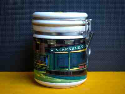 Starbucks Chaleur Coffee Canister - D Burrows - Edward Hopper's Nighthawks - Sold on eBay Jan, 20th 2020 for $35.00