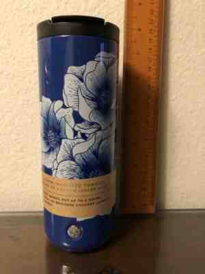 Starbucks Floral Blue Vacuum Insulated Flip-Top Stainless Steel Tumbler 16oz NEW - Sold on eBay Jan, 20th 2020 for $37.60
