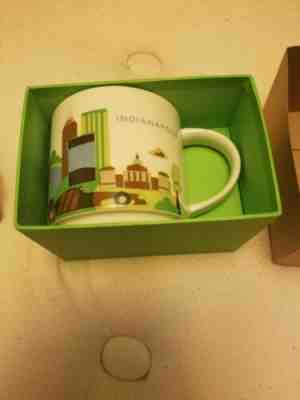 Starbucks You Are Here YAH Indianapolis Indiana 14 oz Coffee MUG w/ Gift Box - Sold on eBay Jan, 20th 2020 for $26.95
