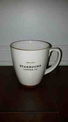 STARBUCKS BARISTA Coffee Tea Mug/Cup White Brown Letters 2006 Est 1971 20 oz - Sold on eBay Jan, 20th 2020 for $16.19