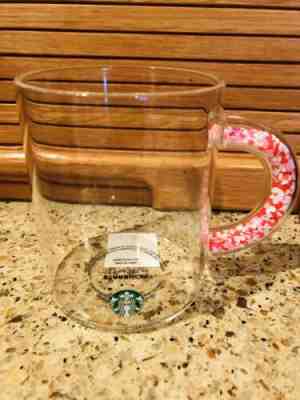 Starbucks Valentines Hearts Mug Glass Handle Cup New 2020 Exclusive Confetti - Sold on eBay Jan, 20th 2020 for $29.99