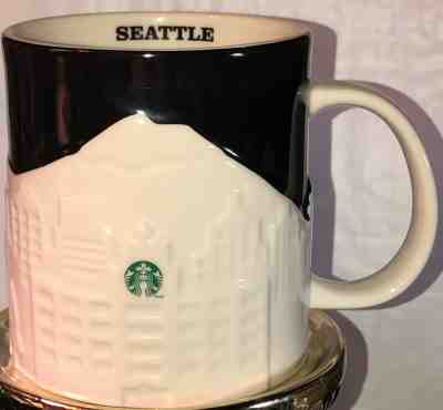 Starbucks Seattle Coffee Mug City Skyline Collector Series 2012 Embossed Ferry - Sold on eBay Jan, 20th 2020 for $23.99