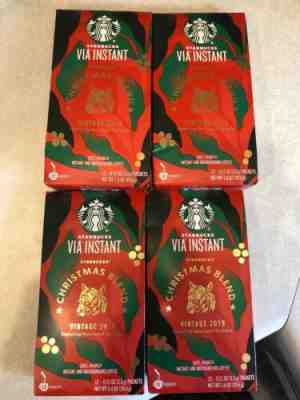 Starbucks Via Christmas Blend Vintage 2019 Instant Coffee 4 Boxes - Sold on eBay Jan, 20th 2020 for $33.00