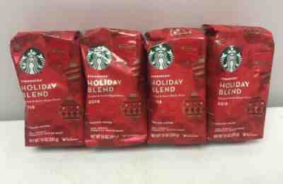 Lot of 4 Starbucks Holiday Blend 2018 Ground Coffee - 10oz Bags Medium Roast - Sold on eBay Jan, 20th 2020 for $49.99