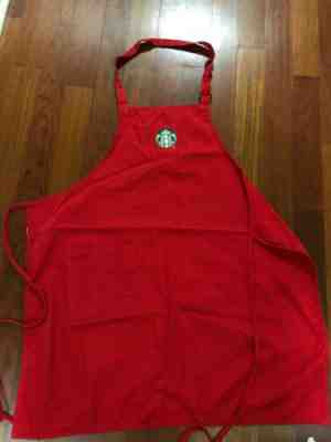 Starbucks Coffee Red Apron Seasonal Holiday Excellent Used Condition Xmas Rare - Sold on eBay Jan, 20th 2020 for $15.50
