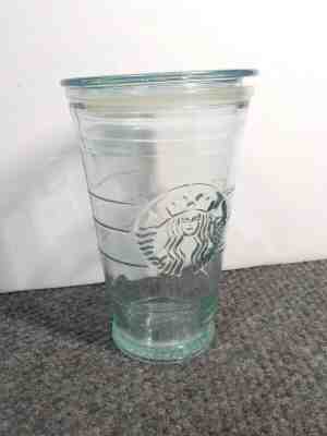 STARBUCKS Recycled Glass Tumbler 16oz Cup with Lid (no straw) Made in Spain - Sold on eBay Jan, 20th 2020 for $19.99