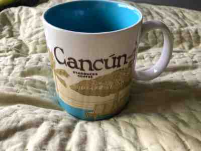 Starbucks Mug Cancun Mexico Global Icon Series 16 Oz 2016 Coffee Cup Beach Scene - Sold on eBay Jan, 20th 2020 for $19.99