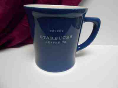 Starbucks Coffee 2008 Blue Estd 1971 White Text Large Glazed Tea Mug Cup 18 OZ  - Sold on eBay Jan, 20th 2020 for $19.95