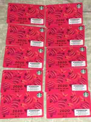 20 Starbucks Cards Chinese New Year 2020 Year of the Rat New Mint - Sold on eBay Jan, 20th 2020 for $15.98