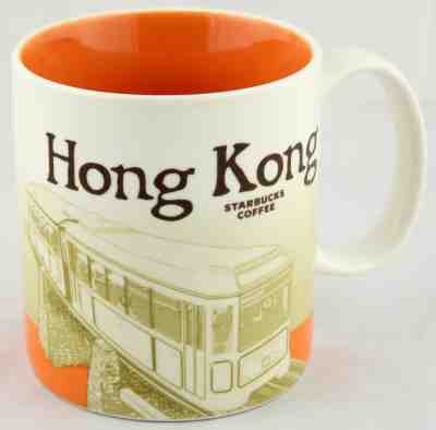Starbucks 2010 Hong Kong Global Icon Collector Series Mug 16 Oz Train EUC Orange - Sold on eBay Jan, 19th 2020 for $15.69