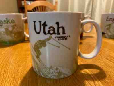 2012 Starbucks Coffee Mug Utah Collectible Global Icon Downhill Skier & Arches - Sold on eBay Jan, 19th 2020 for $70.00